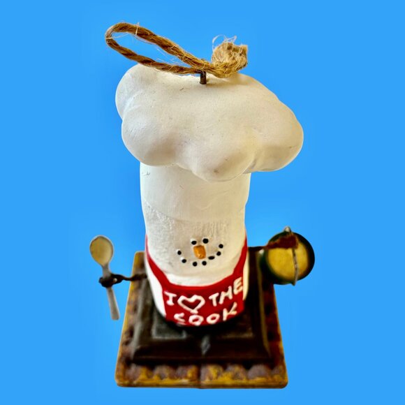 The Original S'MORES Midwest KISS THE COOK Marshmallow Ornament Christmas Smore - Picture 4 of 11